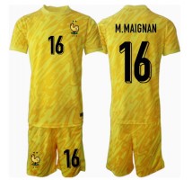 Francja Mike Maignan #16 Bramkarskie Koszulka Podstawowa dzieci ME 2024 Krótki Rękaw (+ krótkie spodenki)